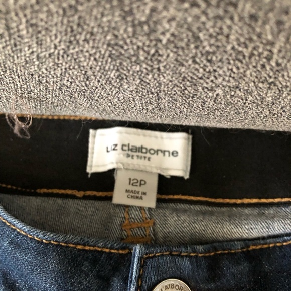 Liz Claiborne Dark Blue Slim Jeans - Picture 2 of 3